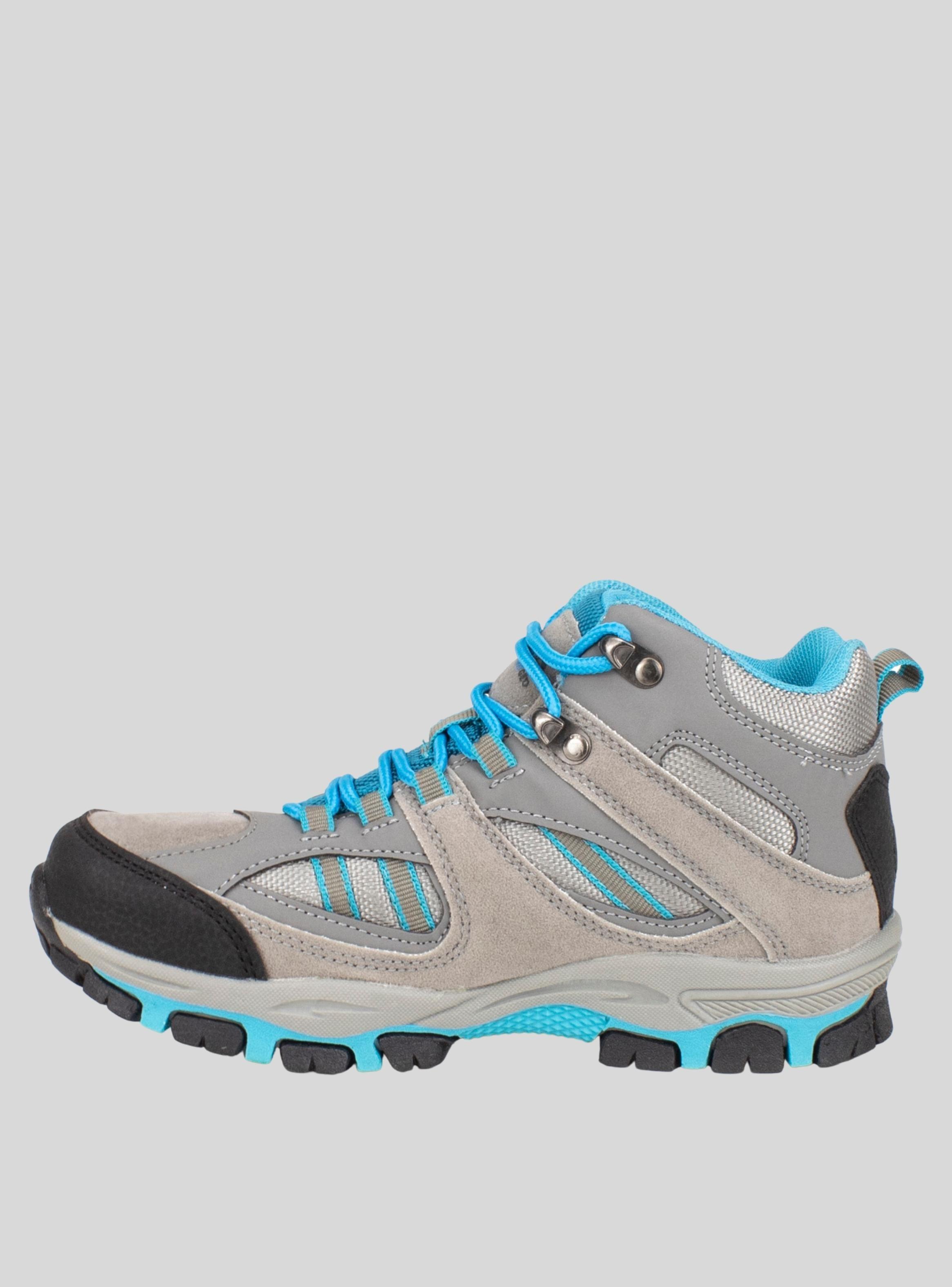 Botín Nat Geo Kids Gris y Celeste Waterproof-2