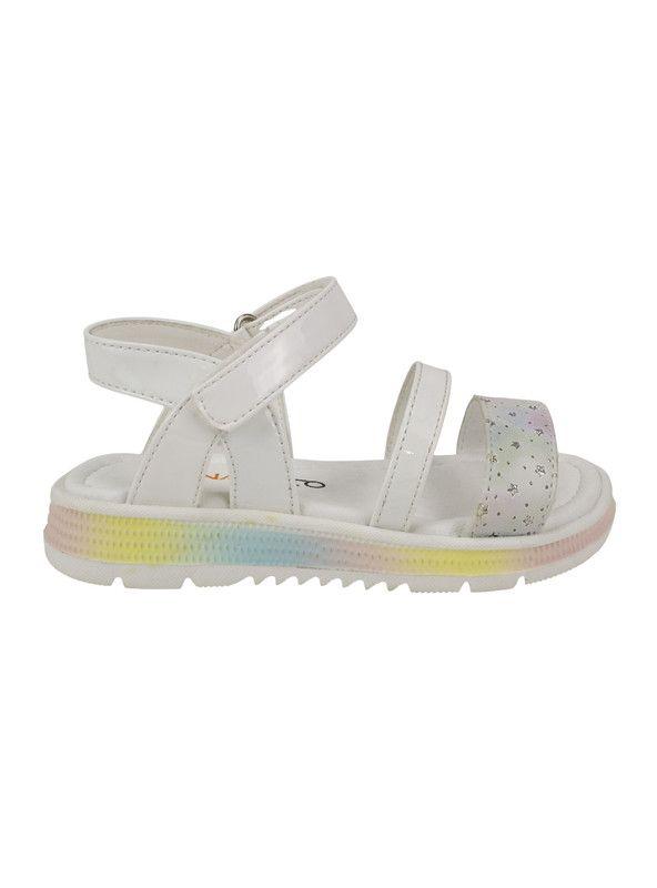 Sandalia Nat Geo Kids Arcoíris Blanca-0