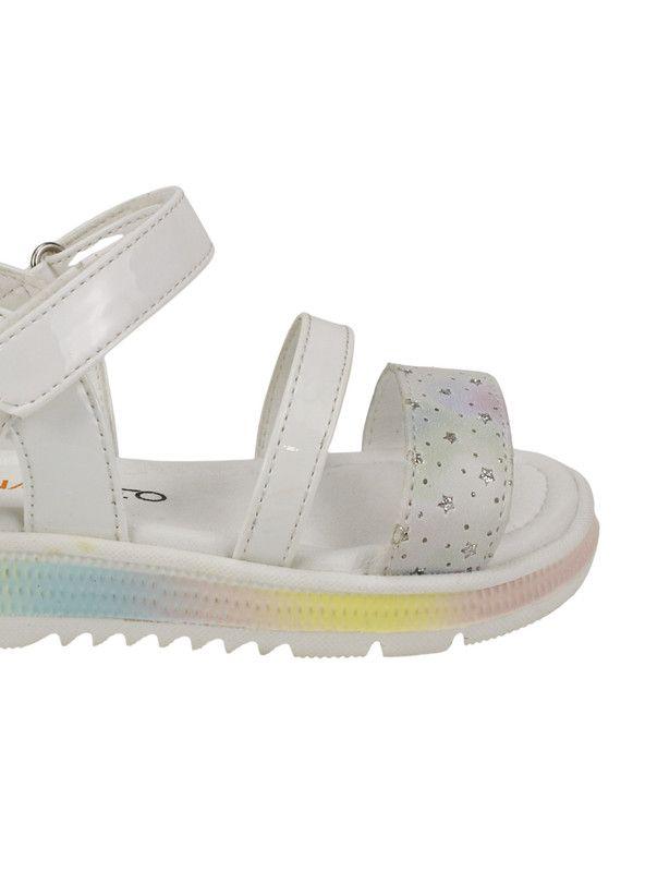 Sandalia Nat Geo Kids Arcoíris Blanca-4