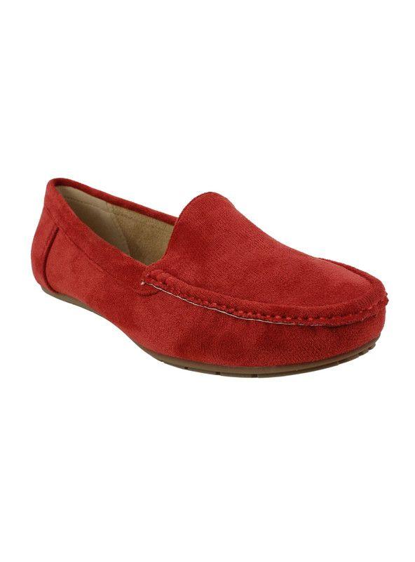 Mocasín New Walk Slip On Confort Rojo-2