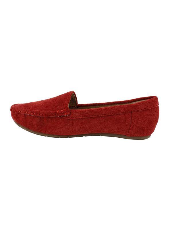 Mocasín New Walk Slip On Confort Rojo-3