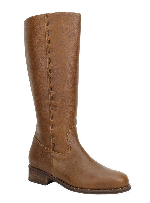 Bota Exs Costuras Cuero Marrón-2
