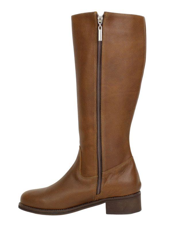 Bota Exs Costuras Cuero Marrón-3