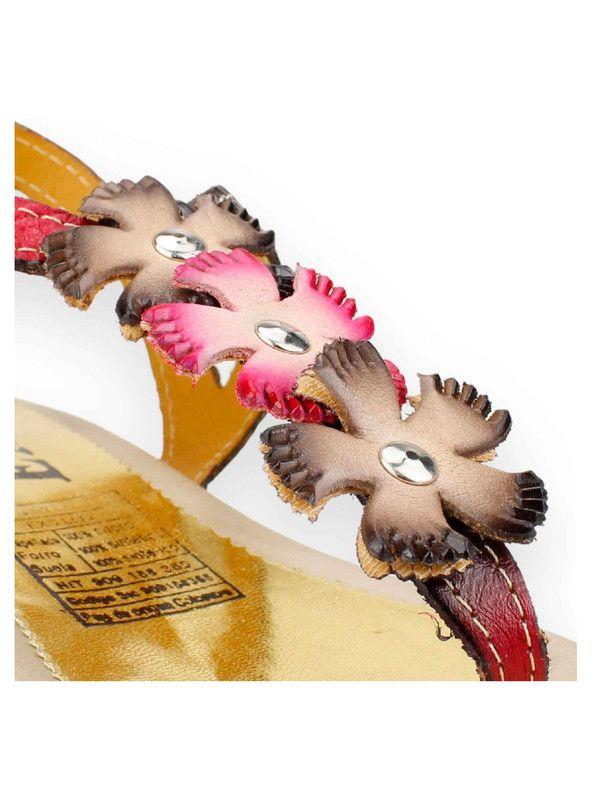 Sandalia Exs Flores Cuero Multicolor-3