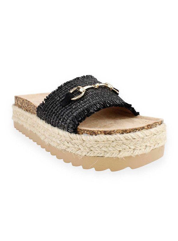 Sandalia New Walk Plataforma Negra-1
