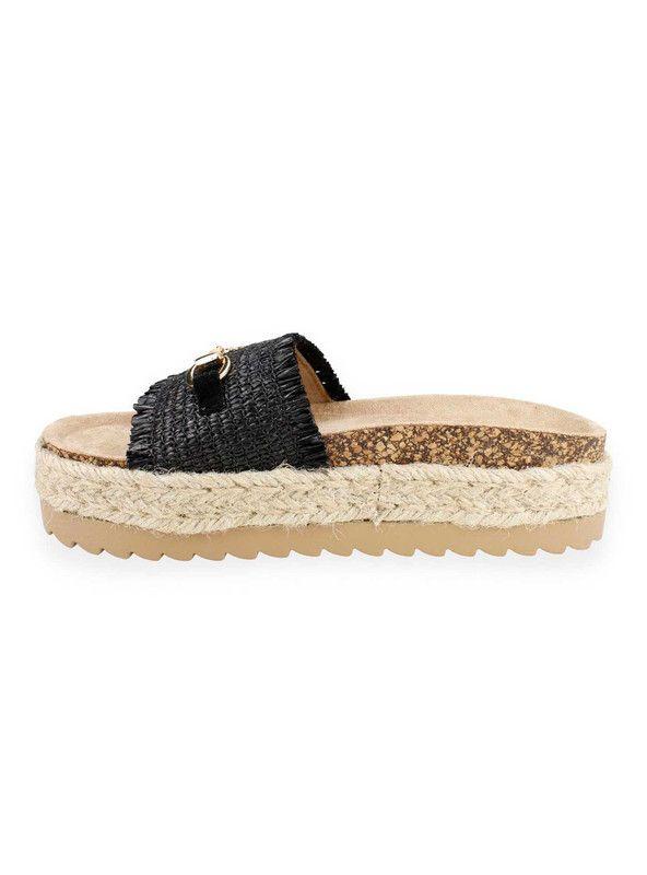 Sandalia New Walk Plataforma Negra-2