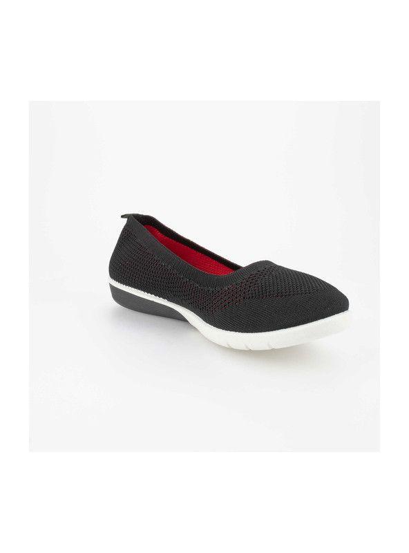Zapatilla-Mocasin New Walk Malla Negra-1