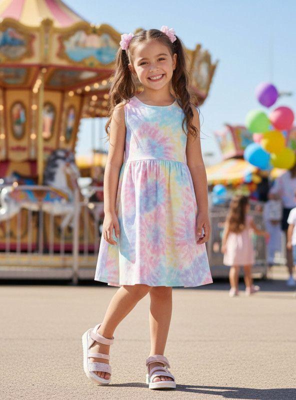 Sandalia Nat Geo Kids Arcoíris Rosa-1