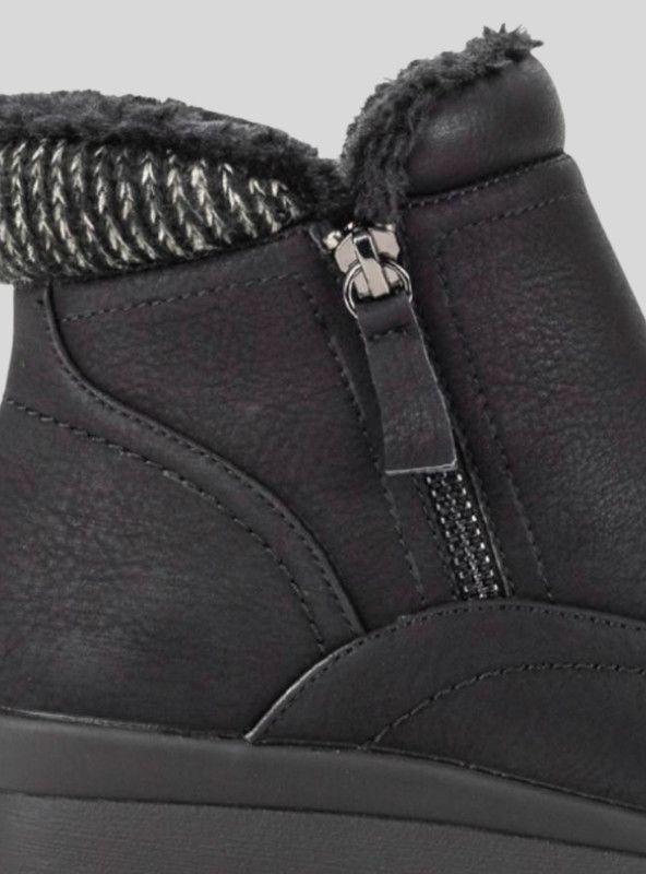 Botín New Walk Lana Negro-3