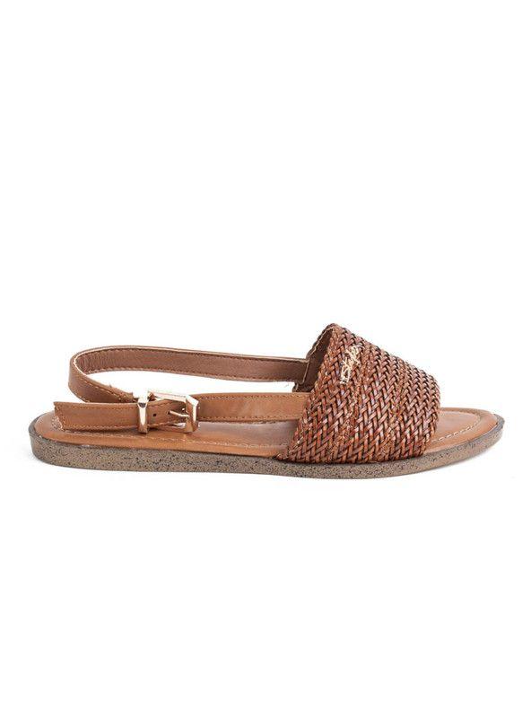 Sandalia Agua de Coco Trenzada Camel-0