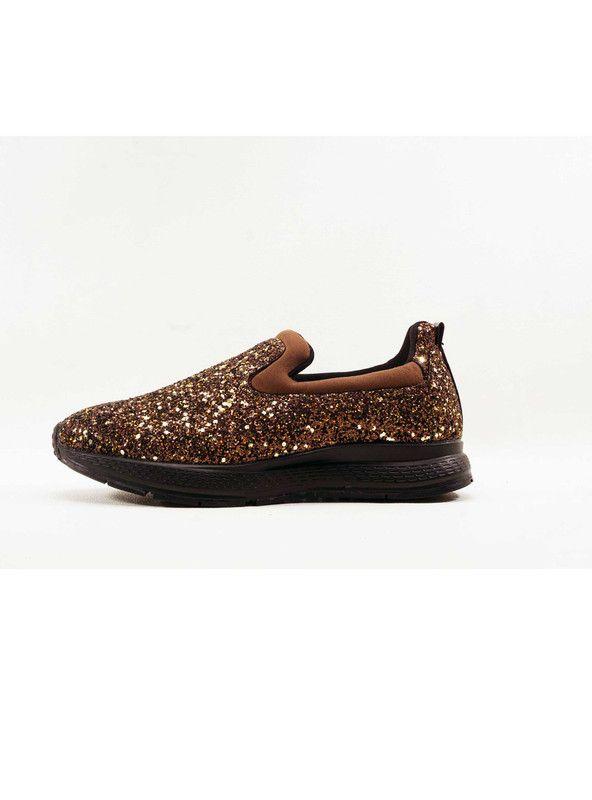Zapatilla Agua de Coco Glitter Café-0