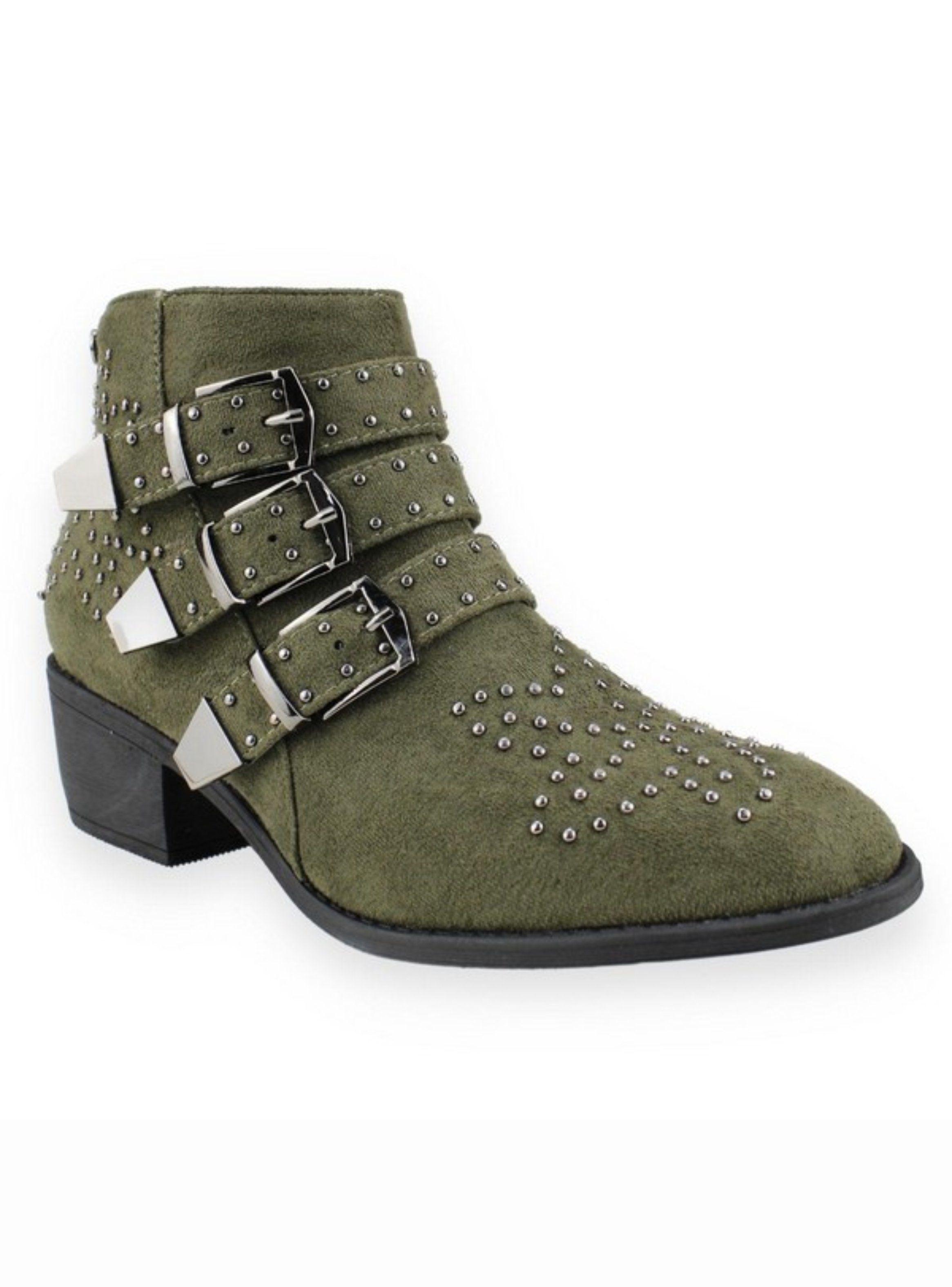 Botín Vaquero Xti Verde Petróleo-1