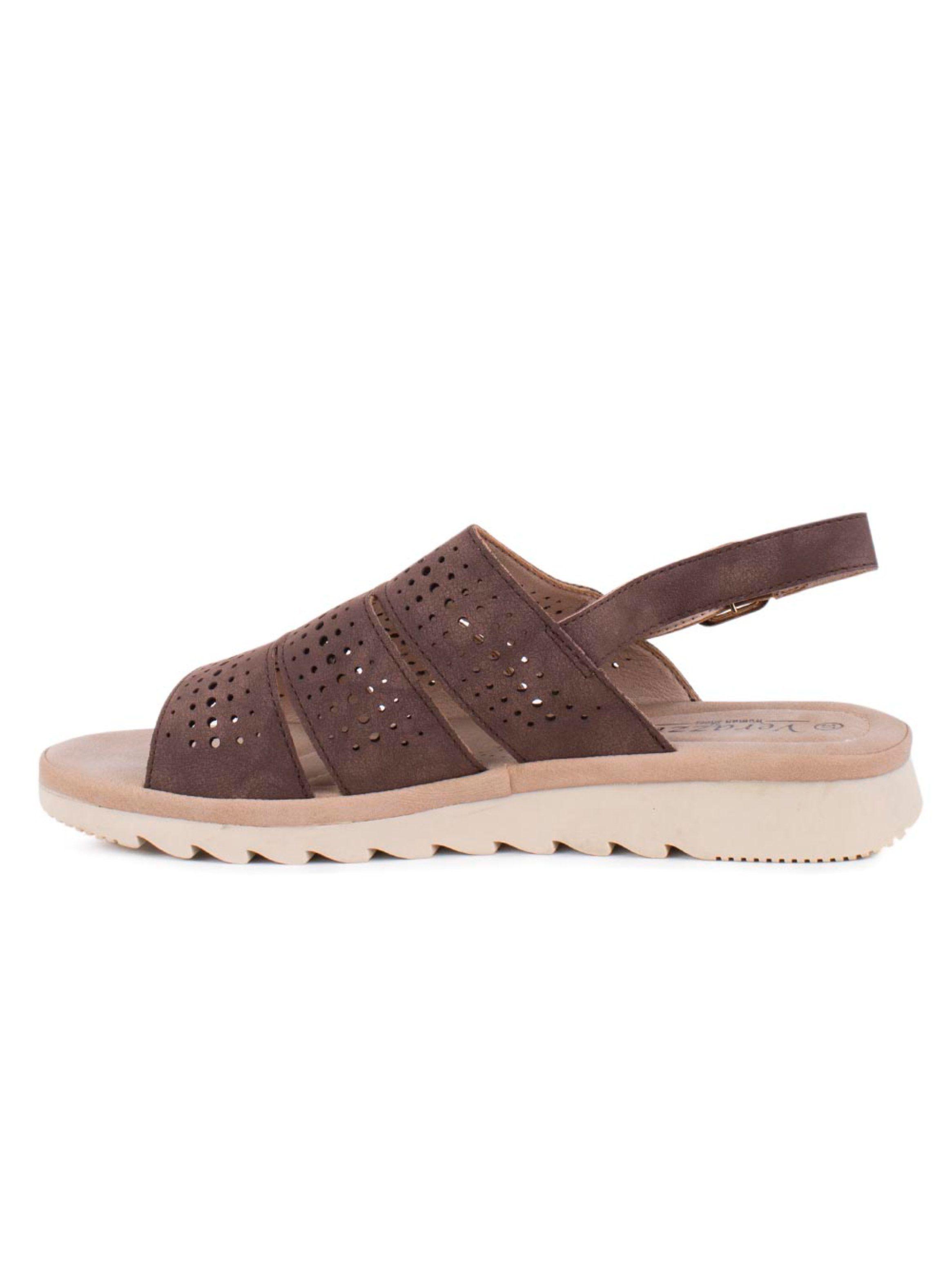 Sandalia New Walk Troquelada Brown-3