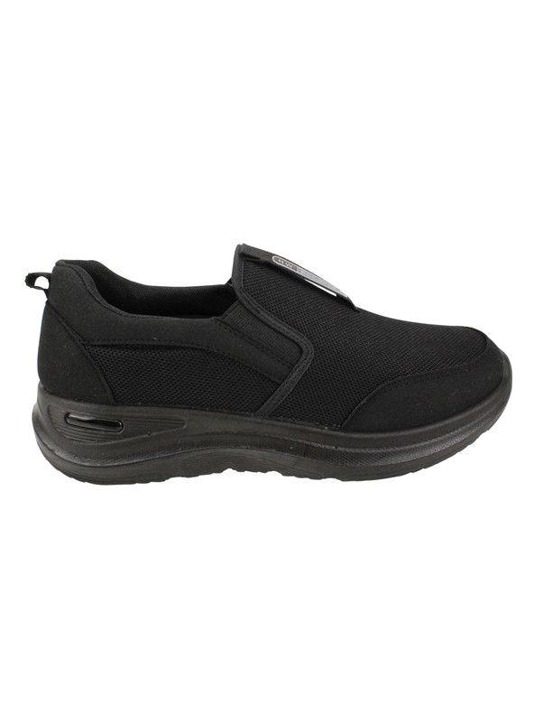 Zapatilla New Walk Mesh Confort Slip On Negra-0