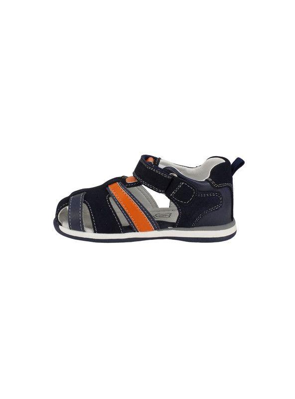 Sandalia Nat Geo Kids Infantil Cuero Azul Marino-2