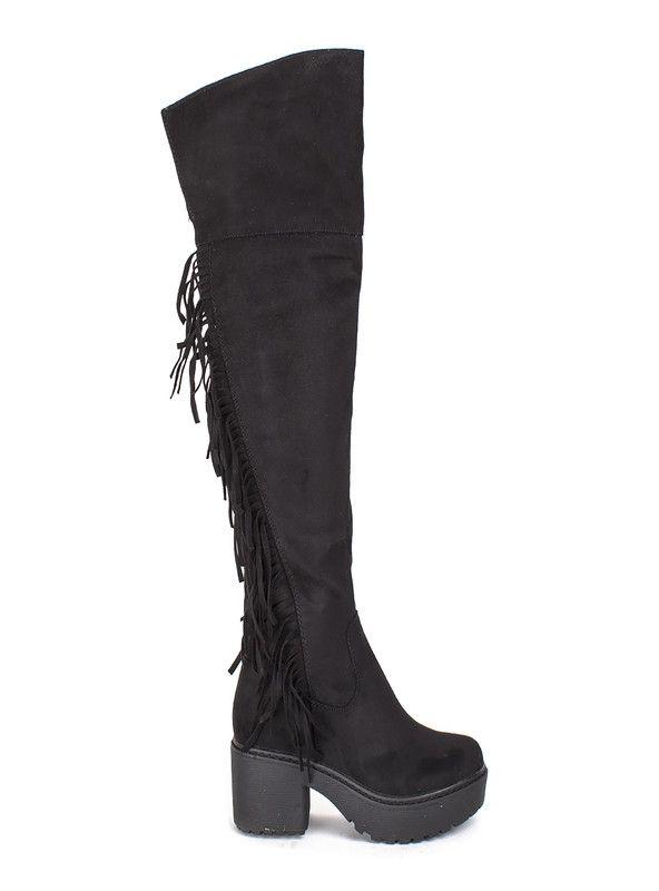 BOTA MUJER MODA NEW WALK 14570-006-90 (35-40) | Negro |-2