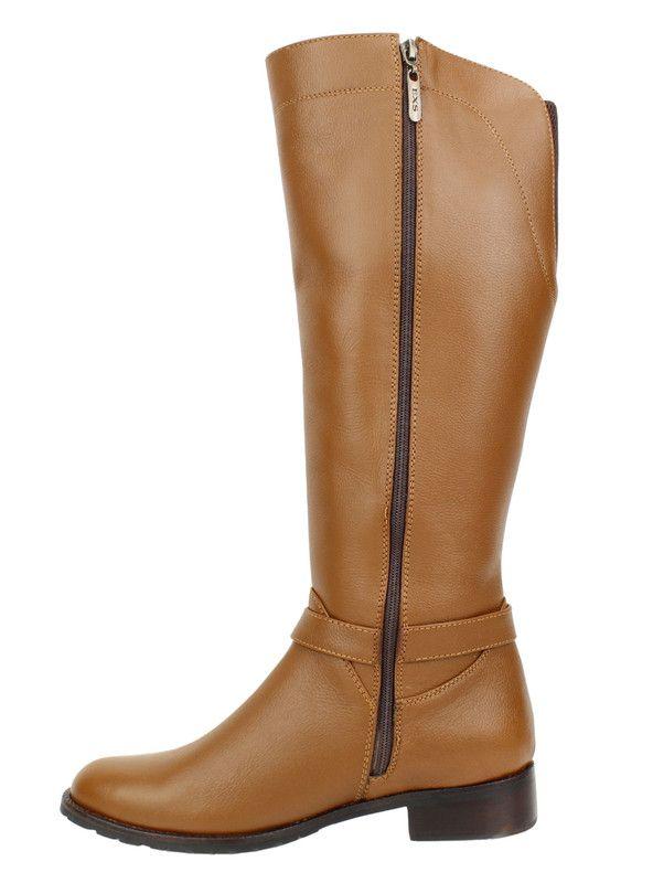 Bota Exs De Montar Cuero Marrón-3