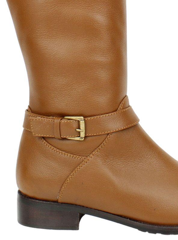 Bota Exs De Montar Cuero Marrón-4