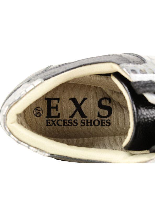 Zapatilla Exs Puntos Cuero Negra-3
