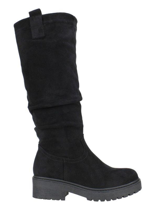 Bota Microfibra Negra-0