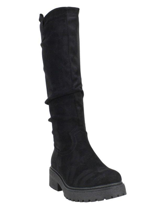 Bota Microfibra Negra-1