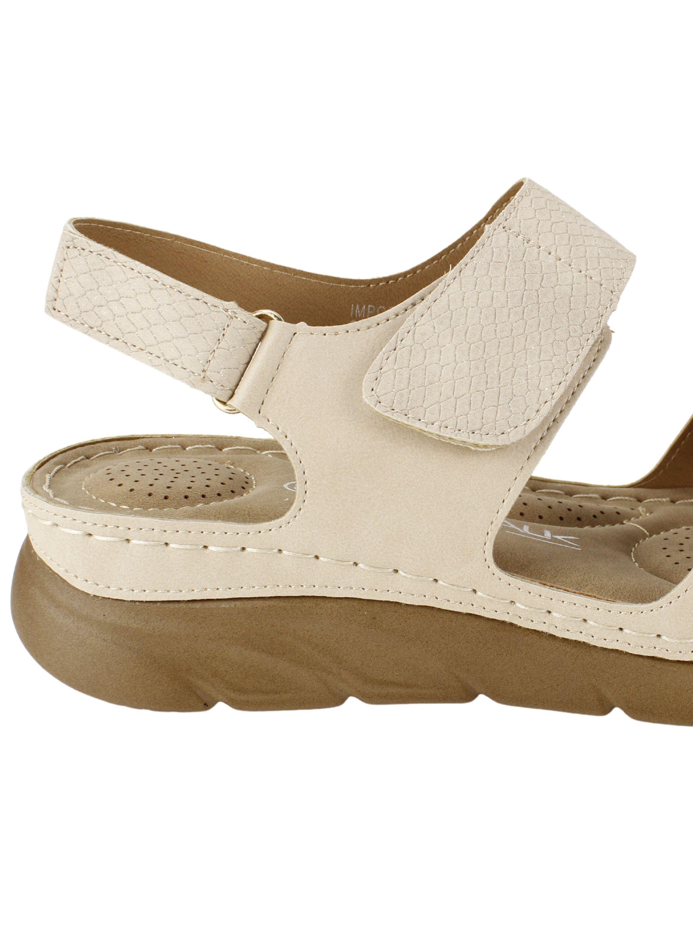 Sandaliia New Walk Velcro Reptil Beige-3