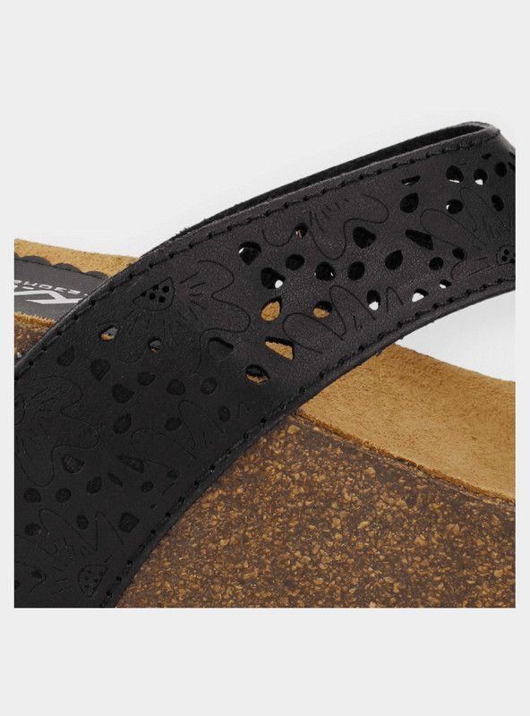 Sandalia New Walk Troquelada Tachas Negra-3