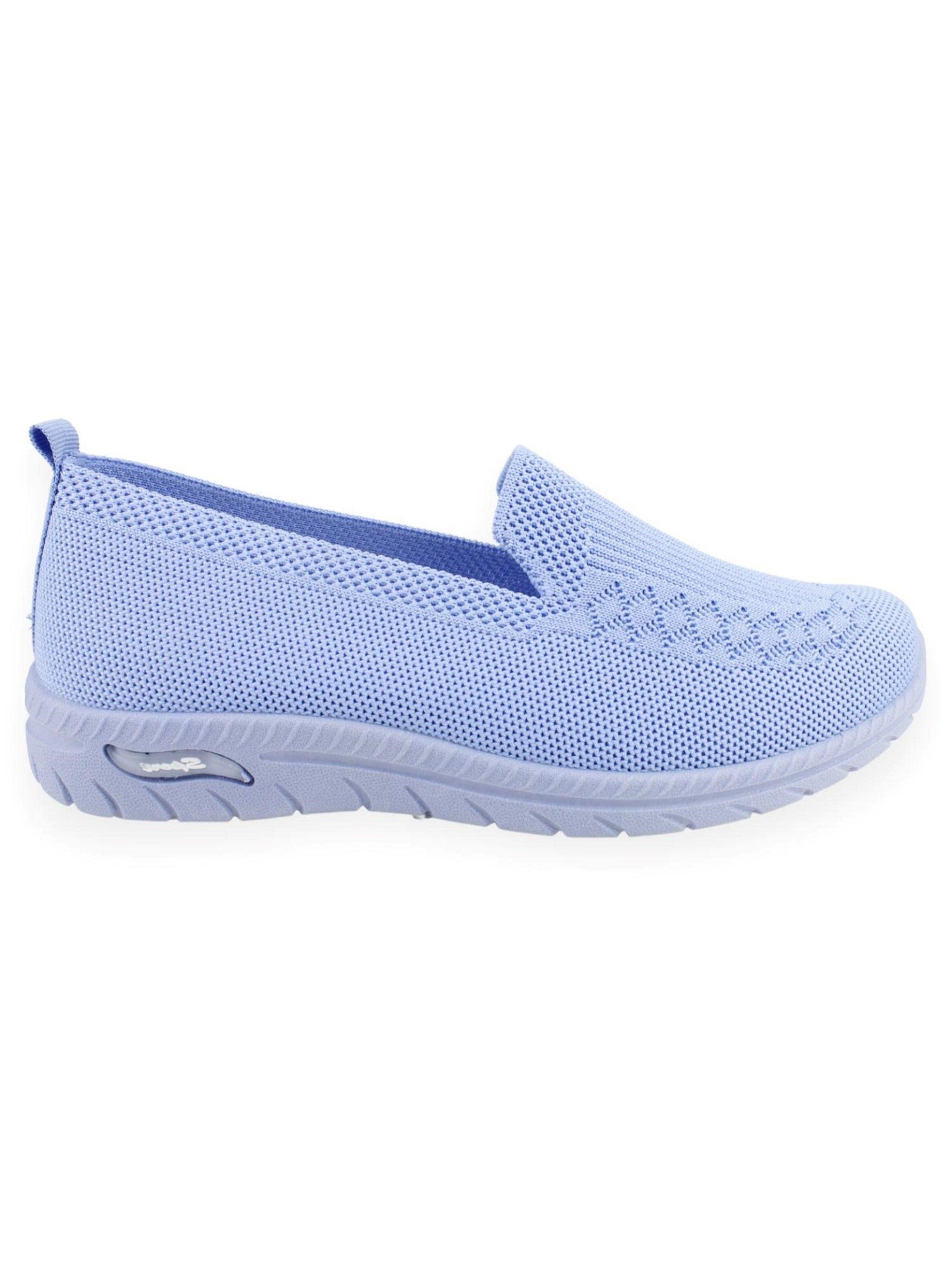 Zapatilla New Walk Casual Malla Celeste-0