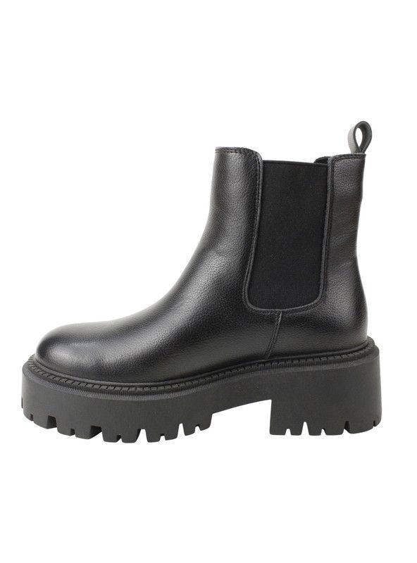 Botín Romano Slip On Cuero Negro-3