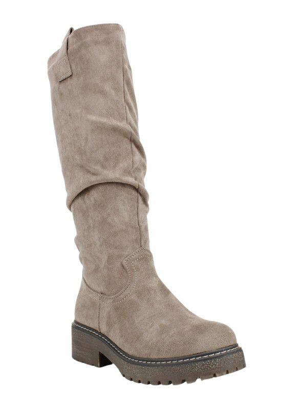 Bota Microfibra Khaki-1
