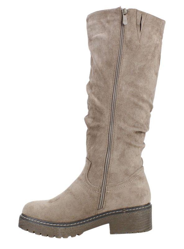 Bota Microfibra Khaki-2