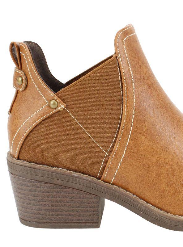 Botín New Walk Elástico Slip On Camel-4
