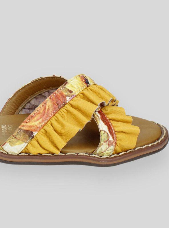 Sandalia Exs Flequillo Cuero Mostaza-4