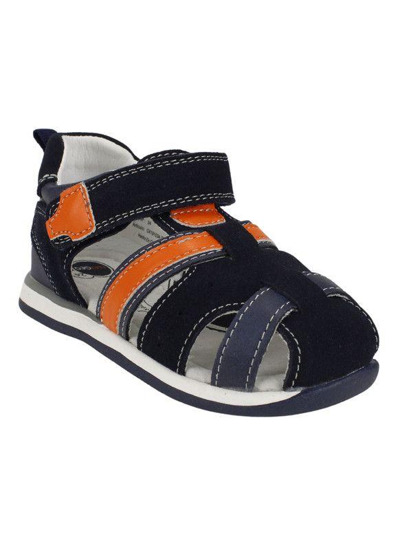 Sandalia Nat Geo Kids Tommy Cuero Azul Marino-1