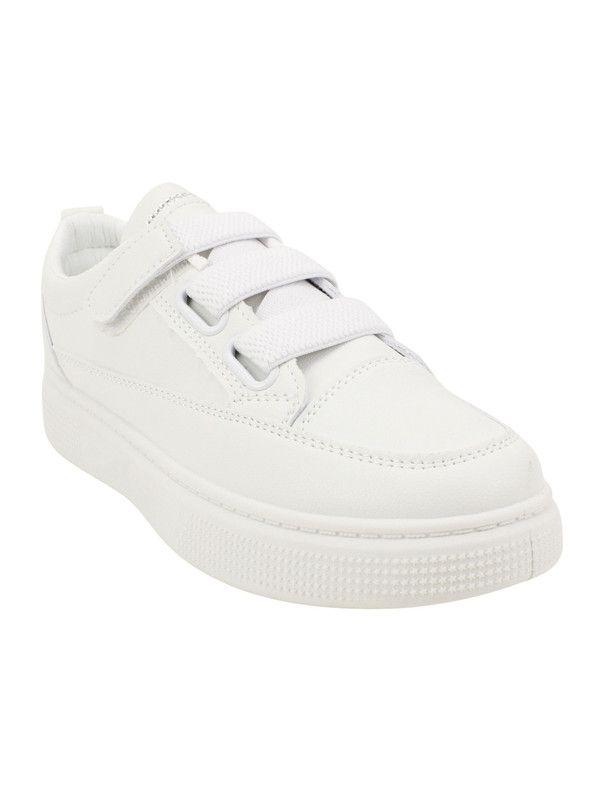 Zapatillas New Walk Brillos Plataforma Blanca-1