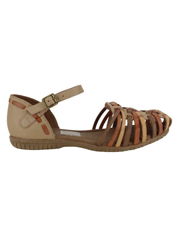 Sandalia Exs Tiras Cuero Multicolor-0