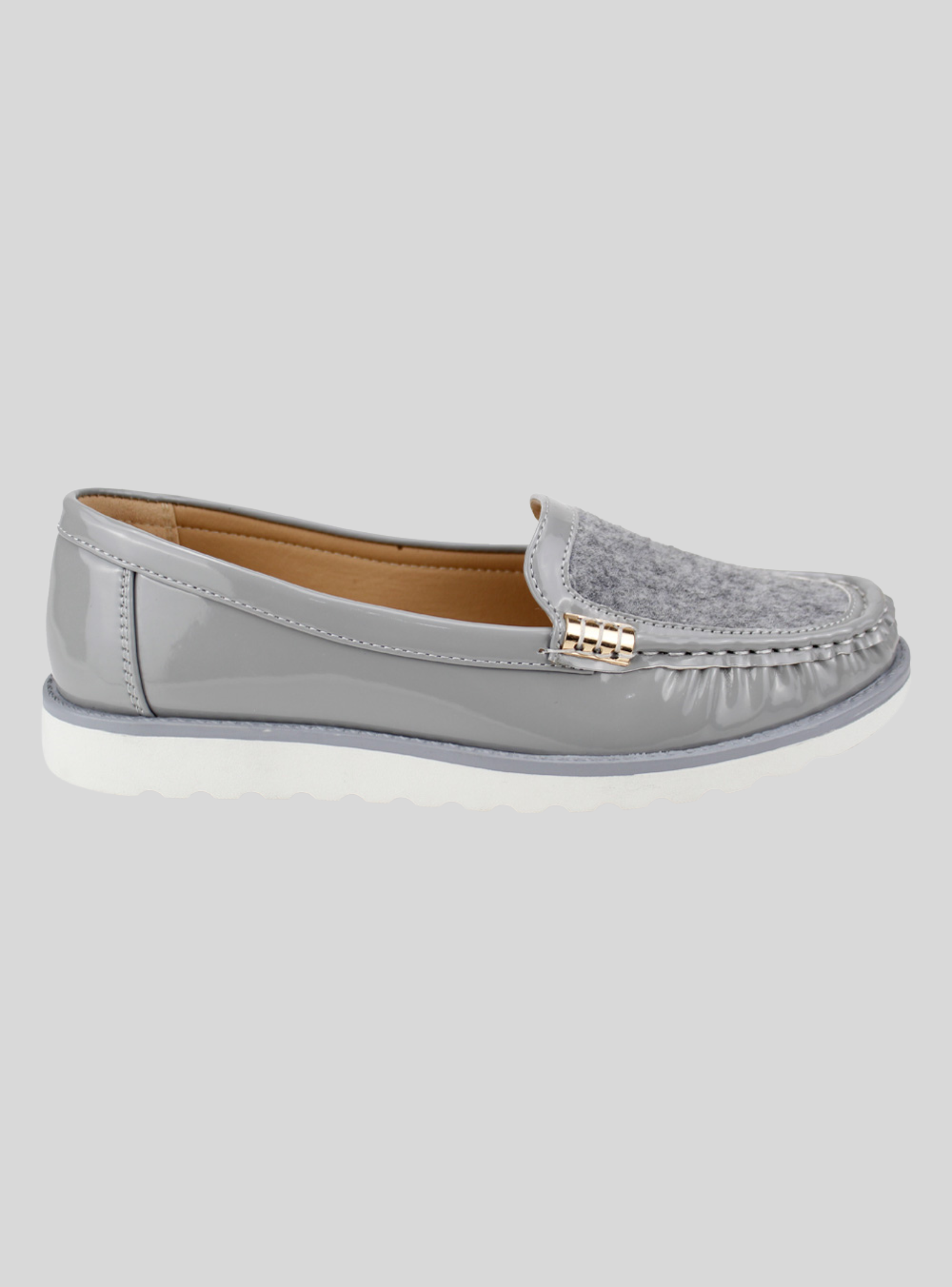 Mocasín New Walk Casual Gris-0