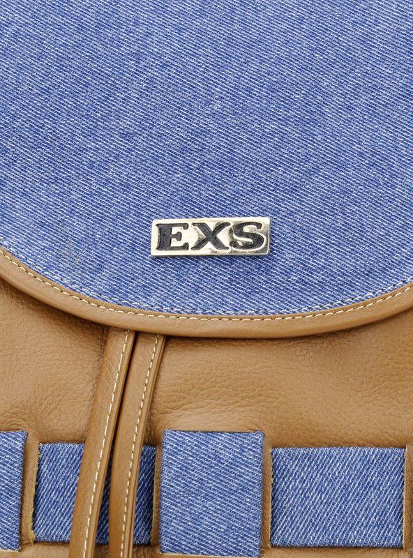 Mochila Exs Cuero Trenzada Denim-2