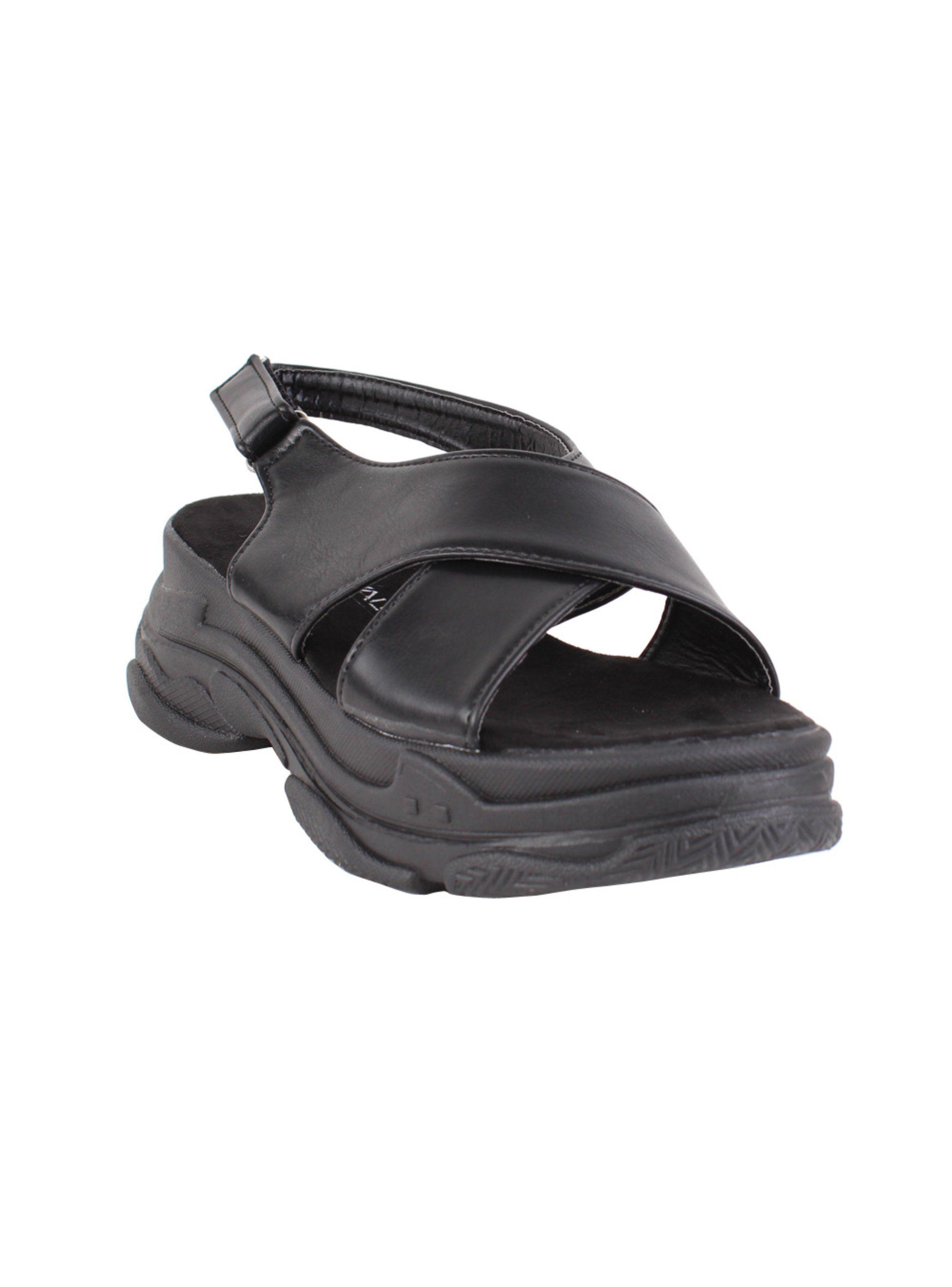 Sandalia New Walk Slip On Chunky Negra-4