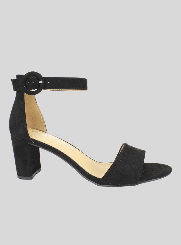 Sandalia New Walk Broche Redondo Negra-0
