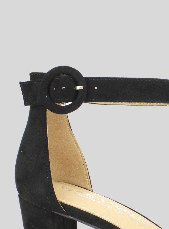 Sandalia New Walk Broche Redondo Negra-3