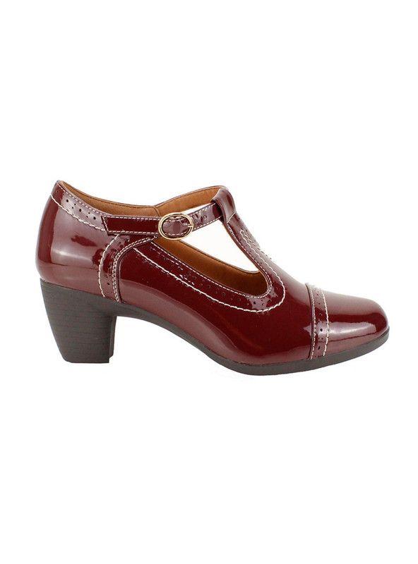 Zapato New Walk Charol Burdeo-0