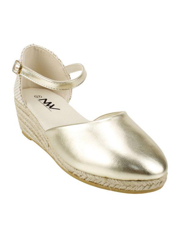 Alpargata New Walk Yute Dorada-1