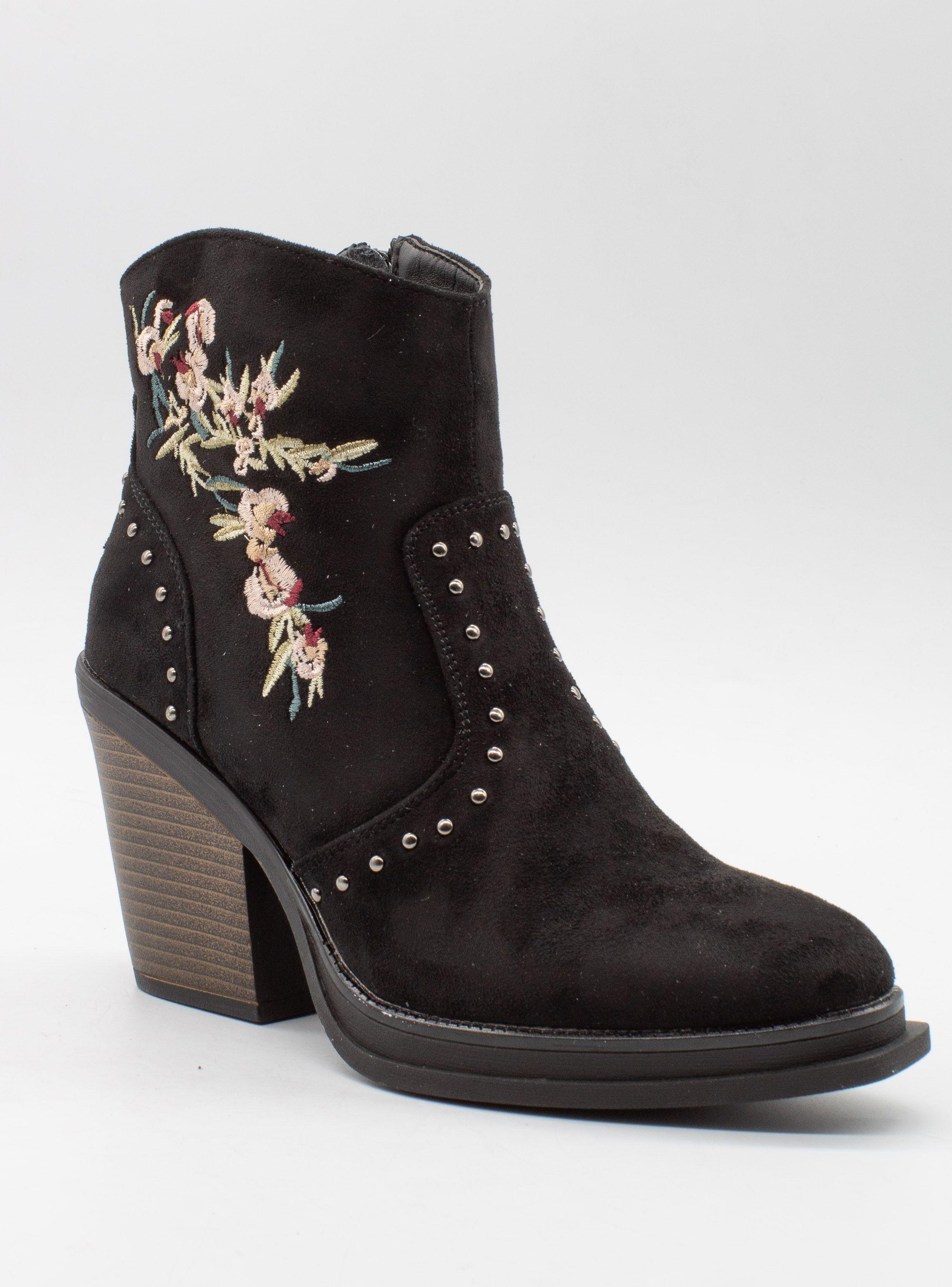 Botín New Walk Flor Negro-0