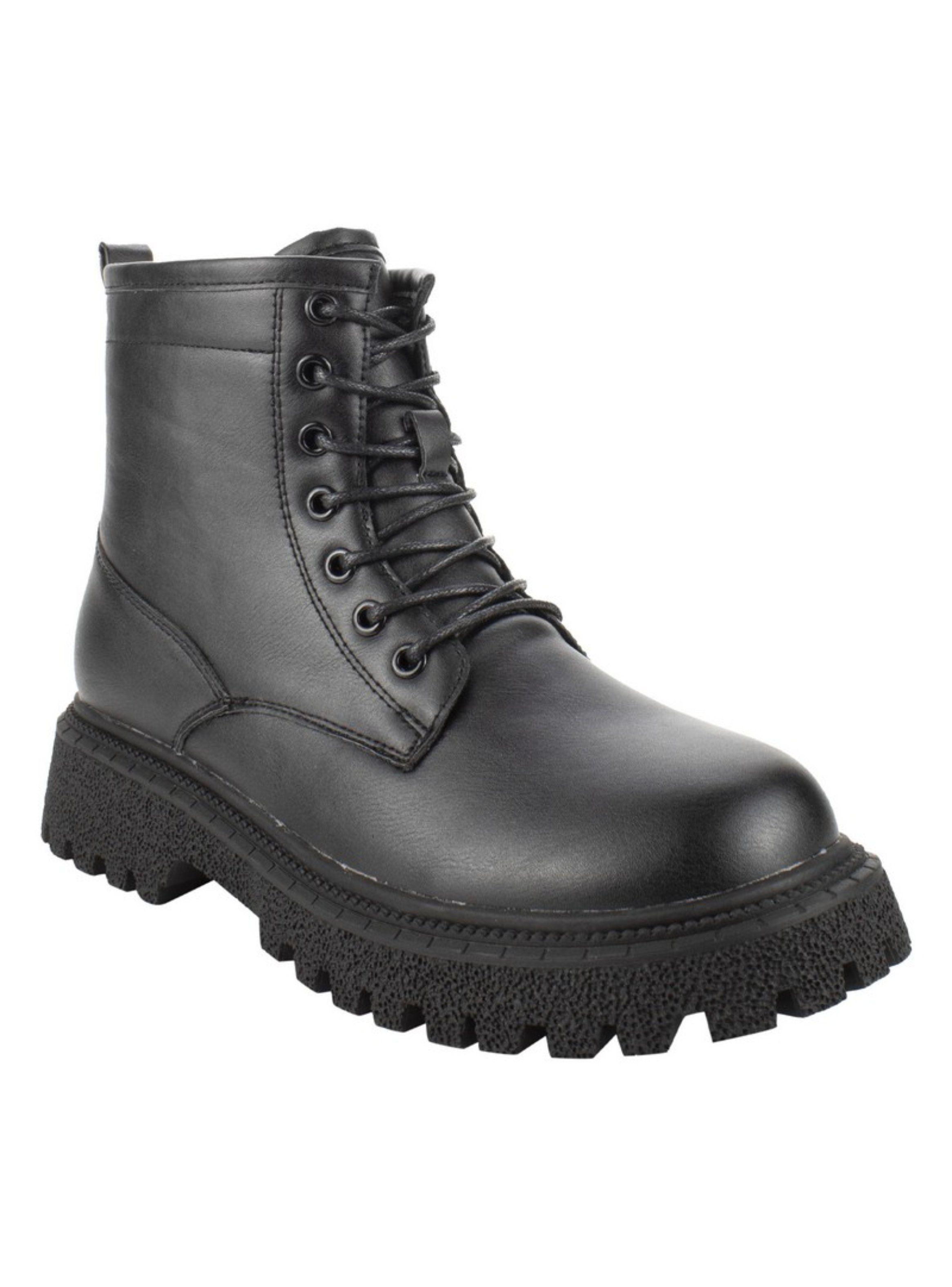 Botín New Walk Combat Militar Negro-4