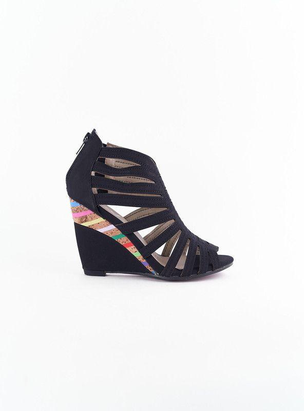SANDALIA MUJER CASUAL NEW WALK V26-382-4-90 | Negro |-1