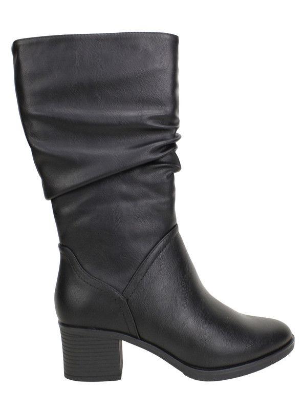 Bota New Walk Pliegues Negro-0