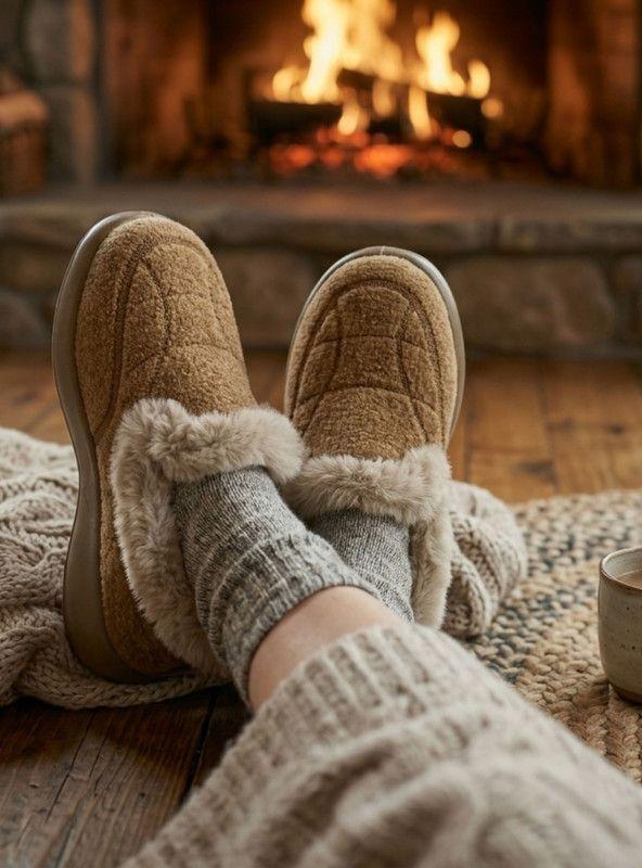 Pantufla New Walk Peluda Chiporro Marrón-1