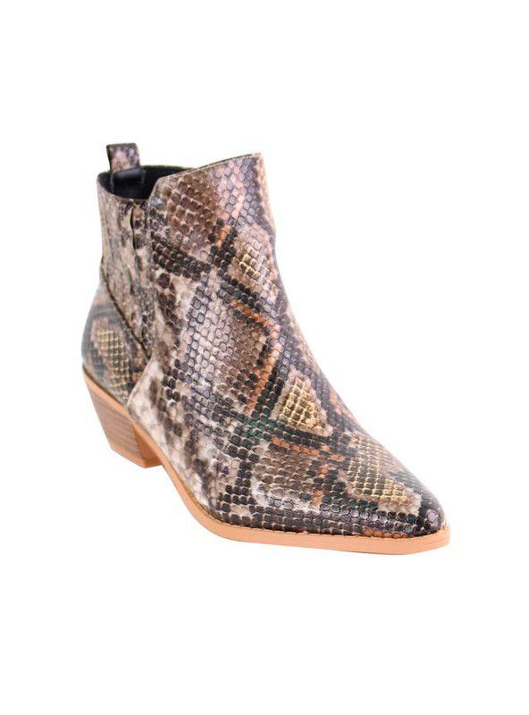 Botín Agua de Coco Snake Taupé-1