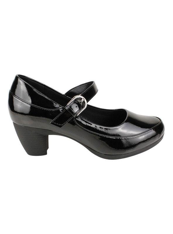 Zapato New Walk Confort Cuequero Negro Charol-0